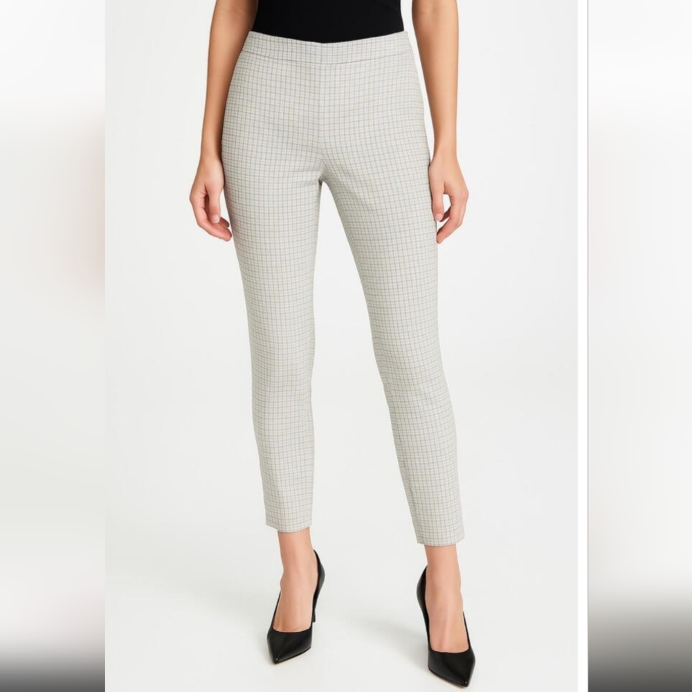 Theory Women's Plaid Skinny Classic Pants